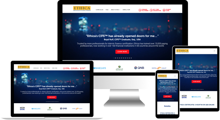 معهد اثيكا للتمويل الاسلامي Website development